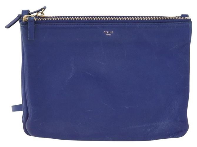 Céline Celine Trio Cuero Small Azul