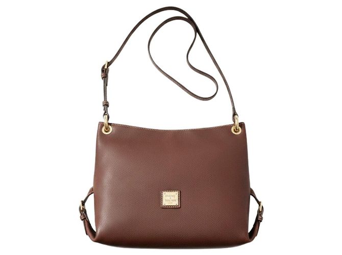 Bolsa de ombro em couro marrom Dooney & Bourke