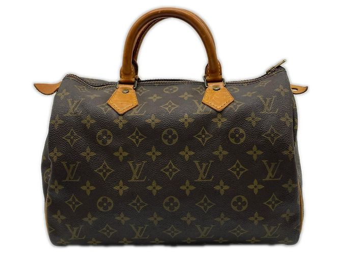 Sac à main Louis Vuitton Monogram Speedy 30 Noir