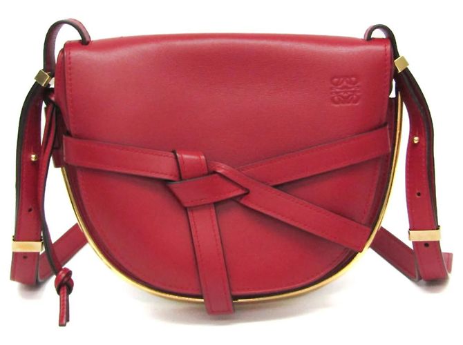 Loewe Metal Gate Leather Small Rosso