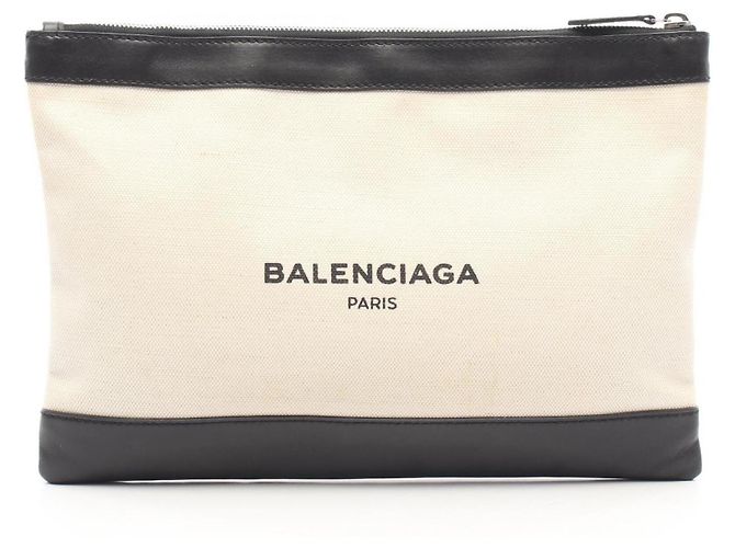 Borsa Balenciaga Navy Clip M Second Nero Crudo