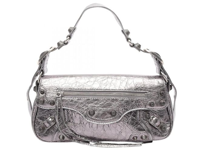 Borsa a spalla Balenciaga Le Cagole S Argento