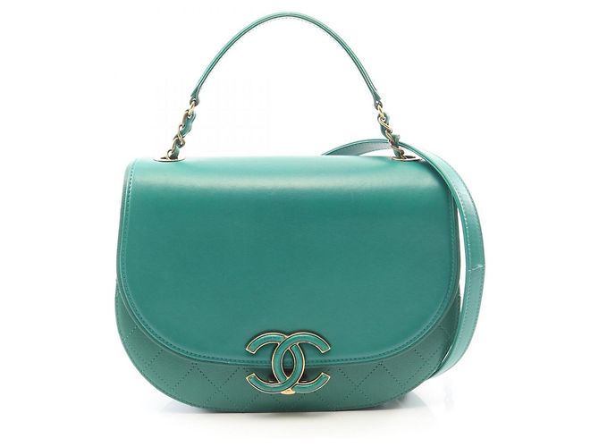 Borsa a Spalla 2-Way Matelassé Chanel Verde