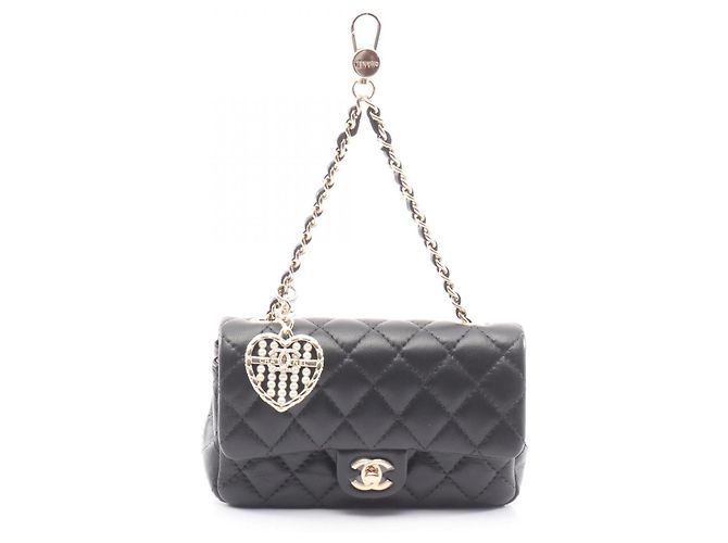 Charm per borsa Chanel Matelassé Classic Black Nero