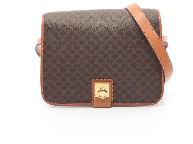 Céline Bolsa de Ombro Celine Macadam Marrom
