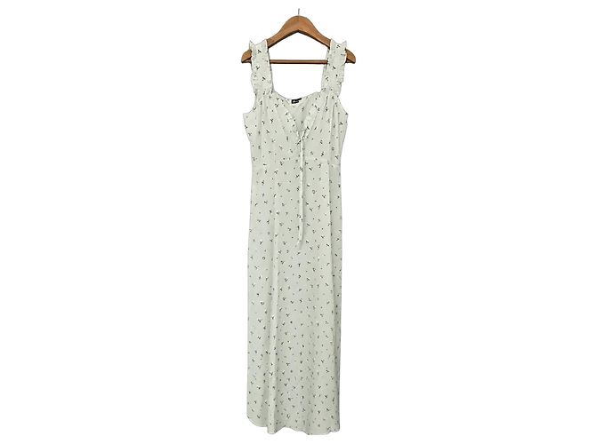 The Kooples Maxikleid mit Blumenmuster Pink Hellgrün