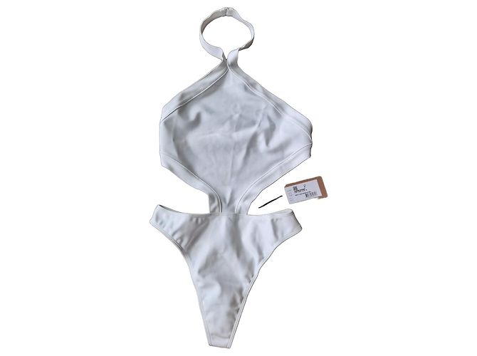 Alaïa Einteiler Badeanzug weiß