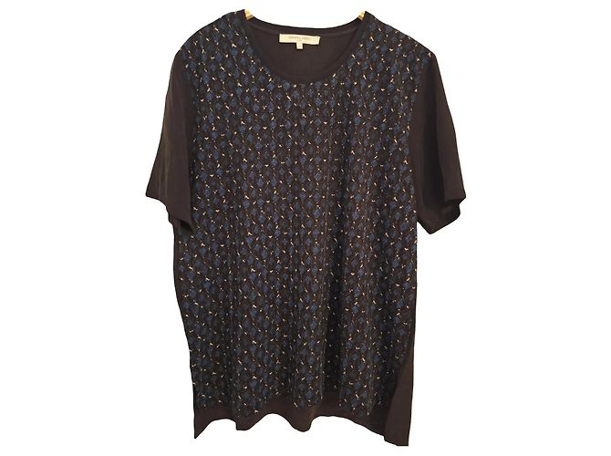Gerard Darel T-shirt Gérard Darel nero e blu. Seta & lana & cotone
