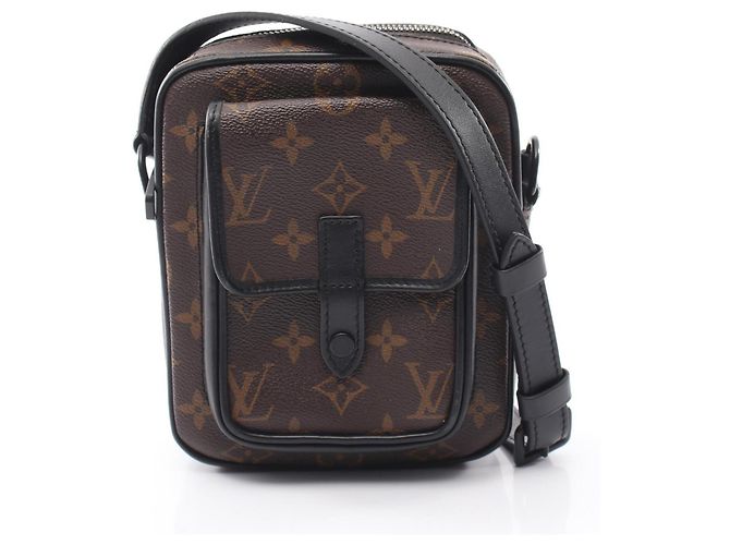 Louis Vuitton Christopher Wearable Wallet Shoulder Bag Brown Black Monogram