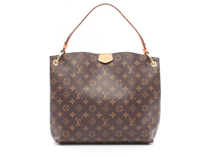 Borsa a Spalla Louis Vuitton Graceful PM Marrone Rosa Monogramma