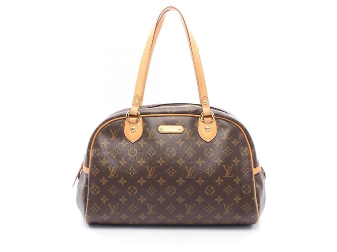 Bolsa de Ombro Louis Vuitton Montorgueil PM Monogram Marrom Monograma