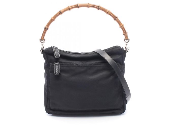 Bolsa 2-Way Gucci Bamboo Preto