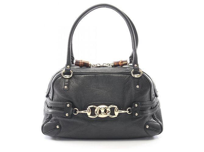 Borsa Gucci Bamboo Horsebit Nero