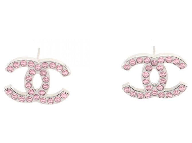Orecchini Chanel Coco Mark B17K Argento Rosa