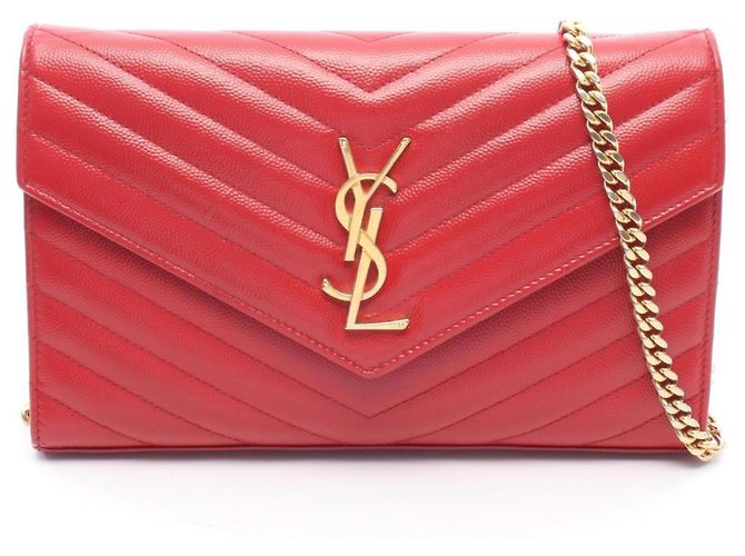 Bolso de Hombro Yves Saint Laurent Cassandra Classic Roja