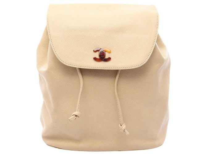 Mochila/Bolso Chanel Coco Mark Beige