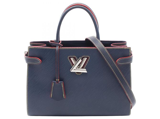 Louis Vuitton Twist Tote 2-Way Tasche Rot Marineblau