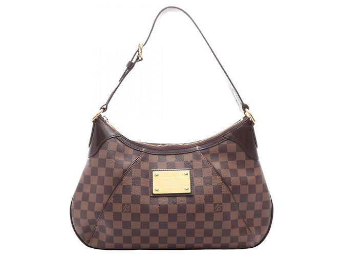 Bolsa de Ombro Louis Vuitton Thames GM Damier Ebene Marrom