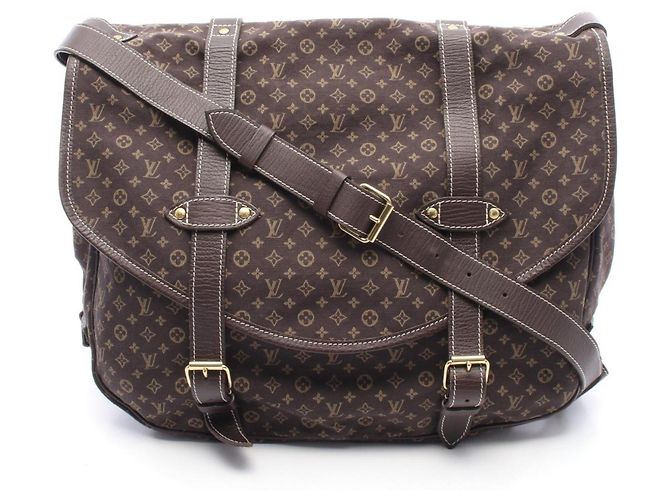 Borsa a Spalla Louis Vuitton Saumur XL Marrone Damier ebene