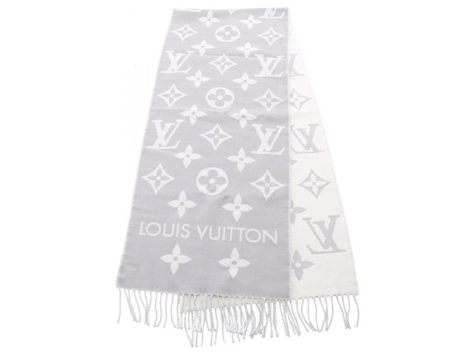 Louis Vuitton LV Essential Wollschal Weiß Lila