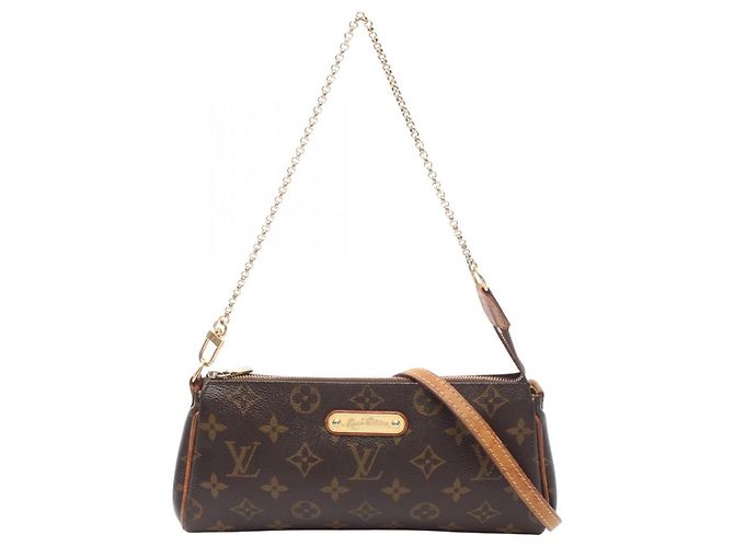 Bolsa de mão/Bolsa de ombro 2-Way Louis Vuitton Eva Marrom Monograma