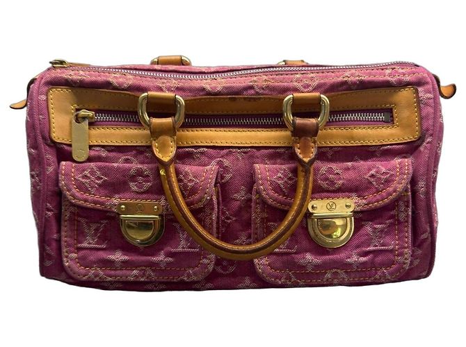 Bolsa Louis Vuitton Monogram Denim Speedy 30 Rosa