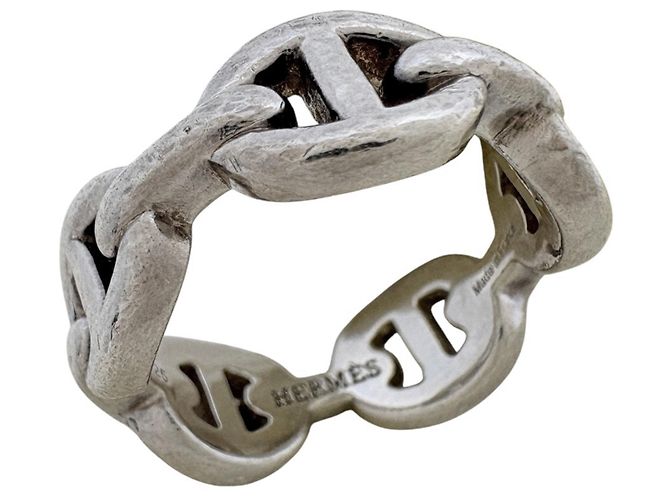 Hermès Hermes Chaine d'Ancre Enchainée PM Ring Silber Geld