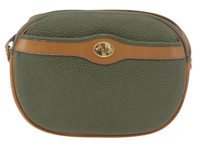 Bolsa de ombro Christian Dior CD em couro Verde