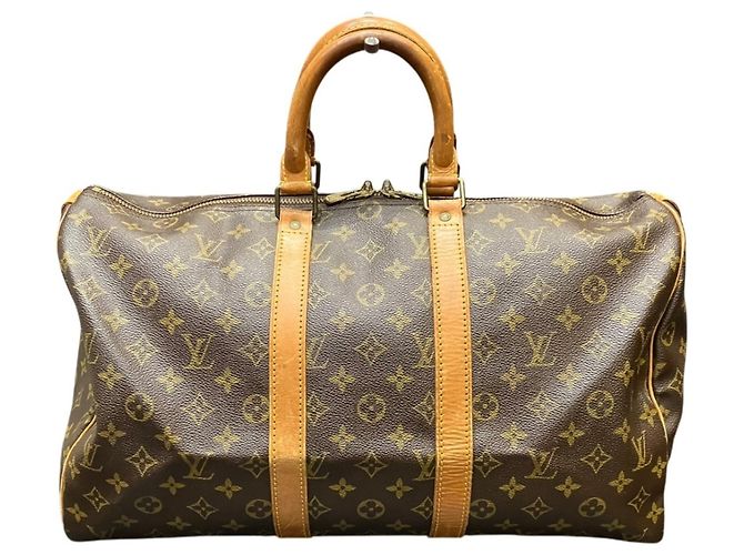 Bolsa Boston Louis Vuitton Keepall 45 Marrom Monograma