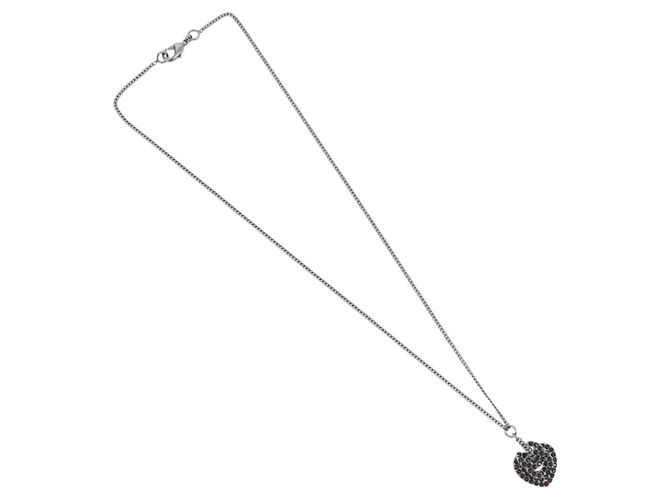 Chanel Coco Long Metal con Faux Pearls e Crystals Nero