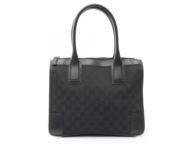 Borsa Tote Gucci GG Canvas nera Nero