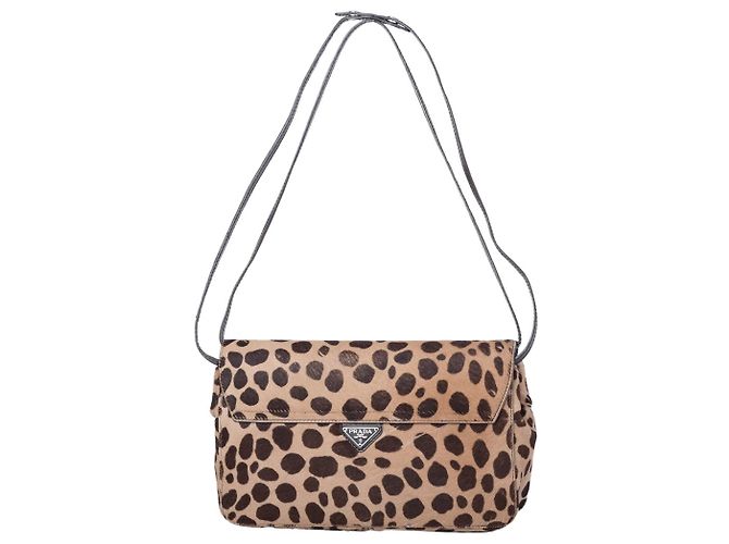 Sac Prada Vintage Leopard Print Pony Hair