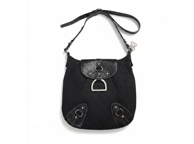 Bolsa de ombro Guess Monogram Preto