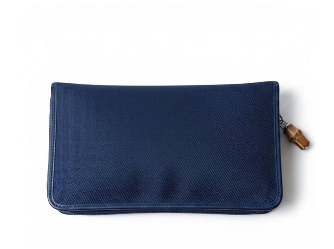 Gucci Bamboo Zip-Around Geldbörse Schwarz