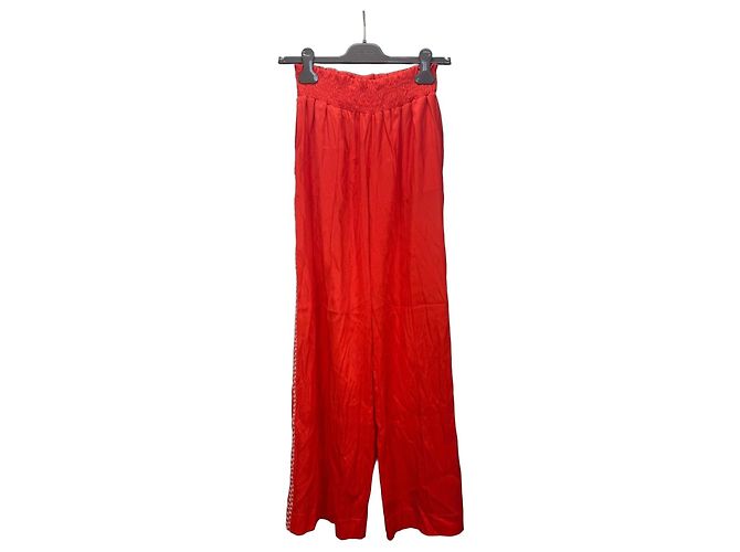 Franck Namani Rote Seidenhose