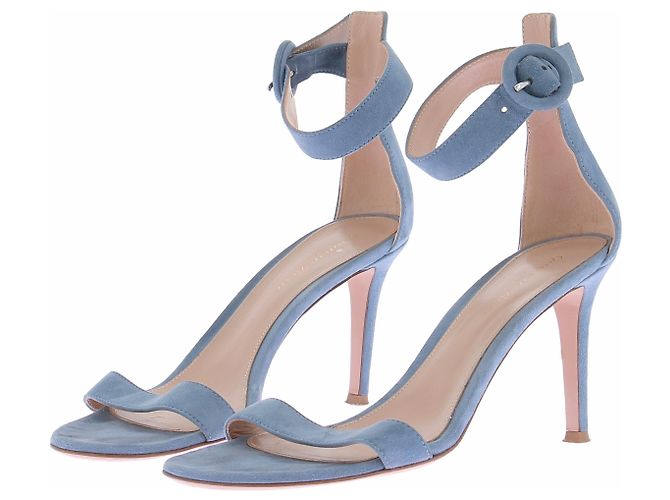 Gianvito Rossi Sandales en daim bleu