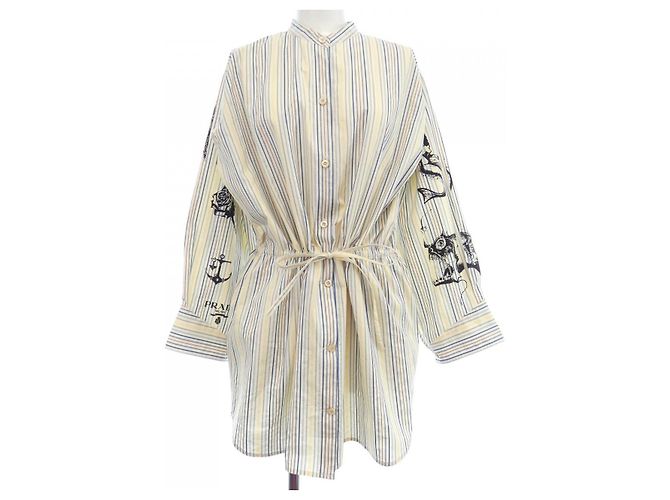 Camicia a righe Prada Beige