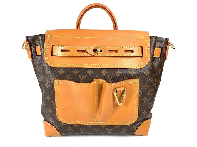 Louis Vuitton Monogram Dust Steamer 30 Bag Brown