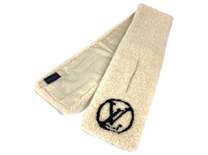 Sciarpa Tippet Monogram Flower Louis Vuitton Beige