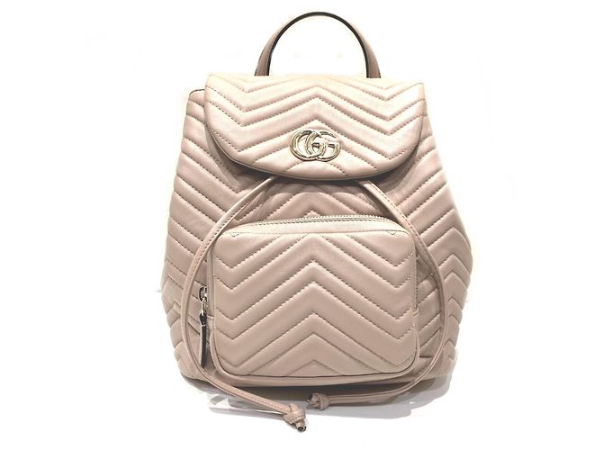 Gucci GG Marmont Lederrucksack Beige