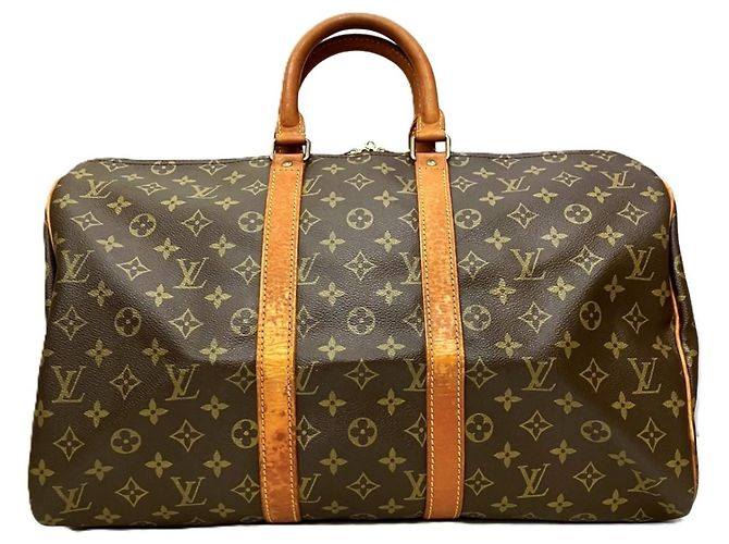 Louis Vuitton Keepall 45 Boston Bag Marron