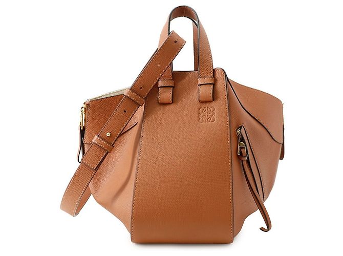 Bolsa de mão de couro Loewe Hammock Small Marrom