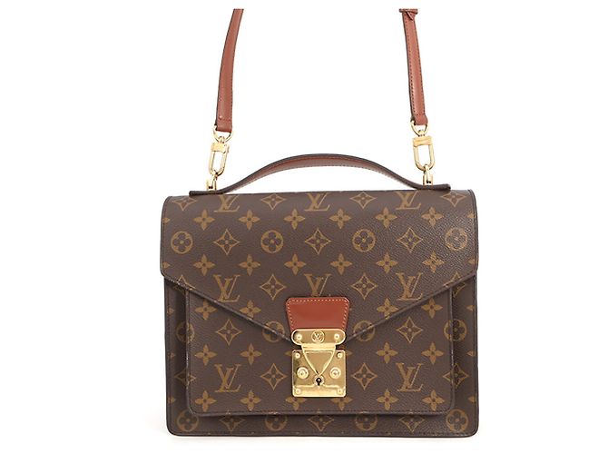 Bolso Louis Vuitton Monogram Monceau Castaño Monograma