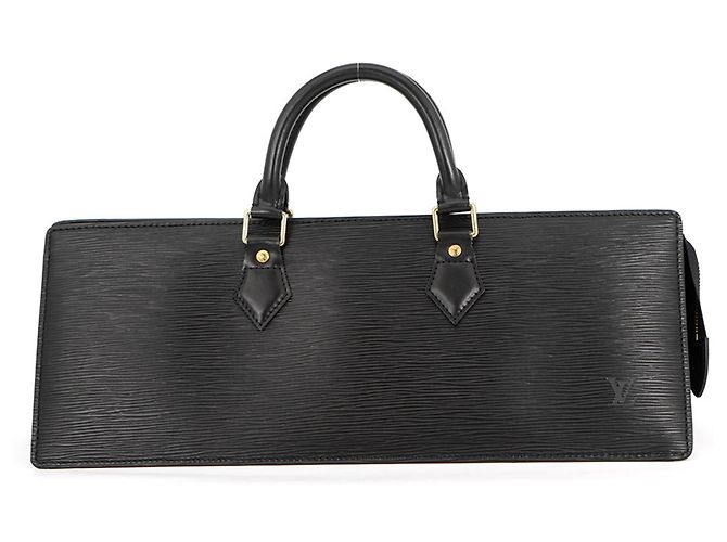 Bolsa Triangle Epi Louis Vuitton Preto
