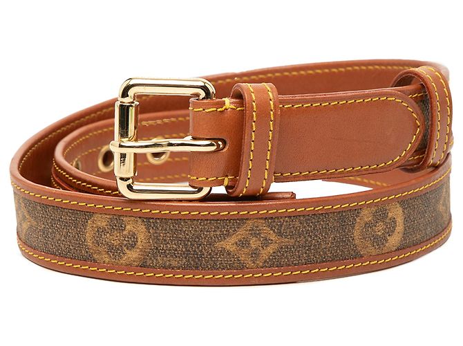 Cinto Louis Vuitton Monogram Tissé Marrom