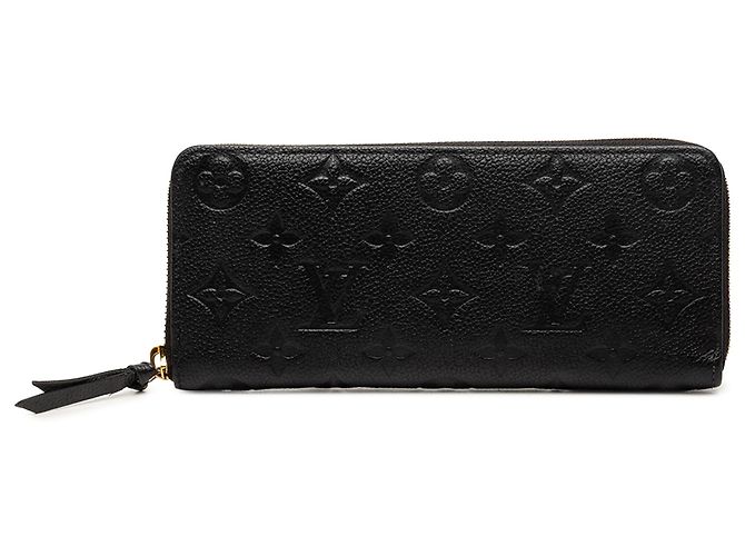 Louis Vuitton Black Monogram Empreinte Clemence Wallet