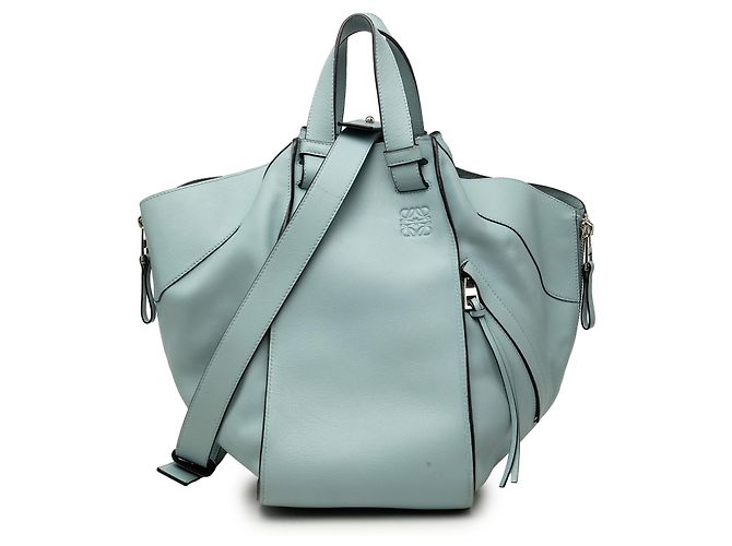Borsa a tracolla Hammock in pelle blu LOEWE Medium Blu chiaro