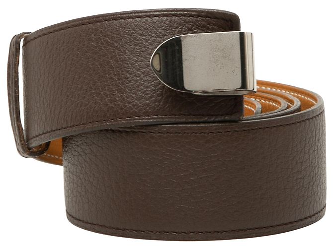 Hermès Clemence Gürtel Braun Dunkelbraun