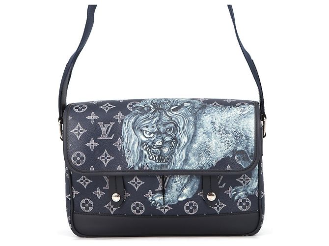 Louis Vuitton Monogram Shoulder Bag Navy blue