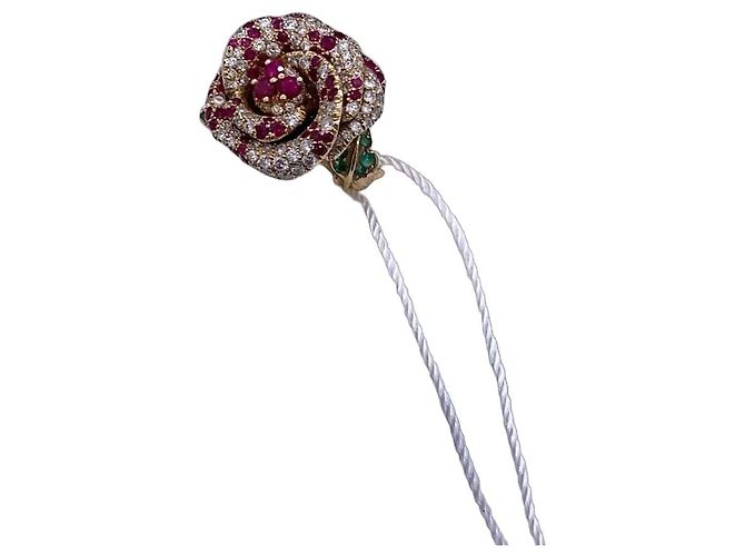 Dior Haute Joaillerie Rose Garden Ring Diamanten & Rubine Golden